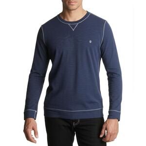 Tommy Bahama Long Sleeve Shirt XL Navy Blue Casual Contrast Stitching Everyday